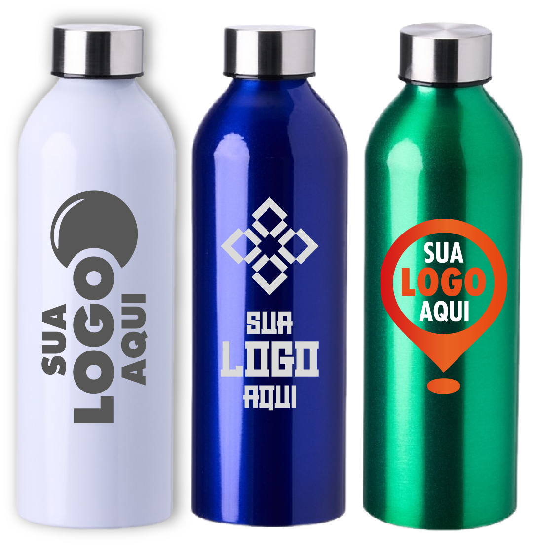 Garrafa Alumínio 800ml Personalizada www.distribuidoracp.com.br